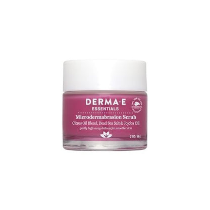 DERMA E Microdermabrasion Scrub with Dead Sea Salt & Citrus Essential Oils – Facial Exfoliating Scrub for Smoother, Renewed Skin, 2 oz Avelisse
