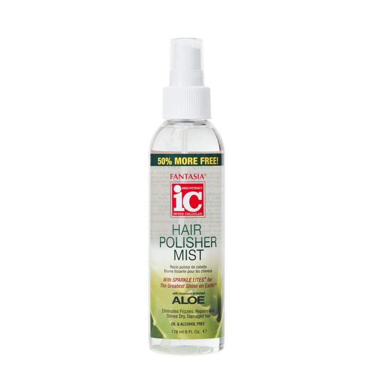 Fantasia Hair Polisher Mist - 6 oz. Bonus Size, Clear Shine Spray Avelisse