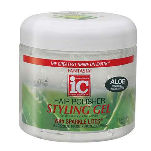 Fantasia High Potency IC Hair Polisher Styling Gel with Sparkle Lites - 16 oz