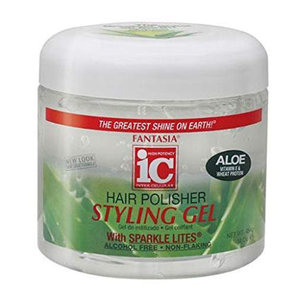 Fantasia High Potency IC Hair Polisher Styling Gel with Sparkle Lites - 16 oz