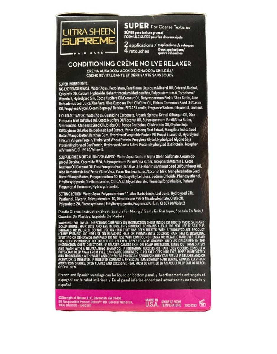 Ultra Sheen Supreme No-Lye Relaxer Conditioning Creme Kit - Super - 1 Count - görsel 3