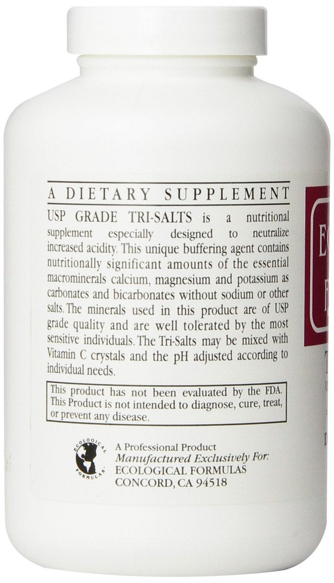Ecological Formulas Tri-Salts 200g - Mineral Salt Supplement by Cardiovascular Research Avelisse