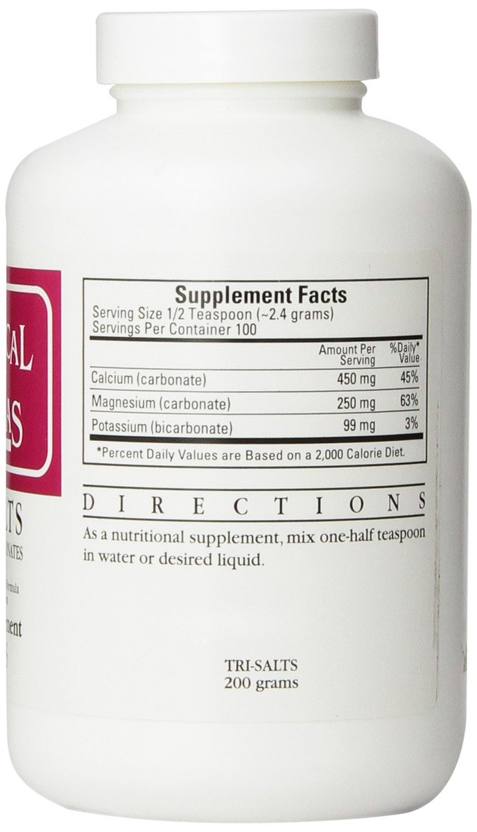 Ecological Formulas Tri-Salts 200g - Mineral Salt Supplement by Cardiovascular Research Avelisse