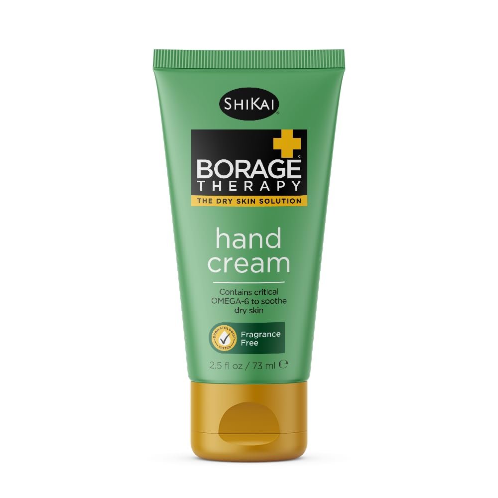 ShiKai Borage Therapy Hand Cream - Fragrance Free Moisturizer for Dry Skin with Oatmeal & Shea, 2.5 oz - görsel 2