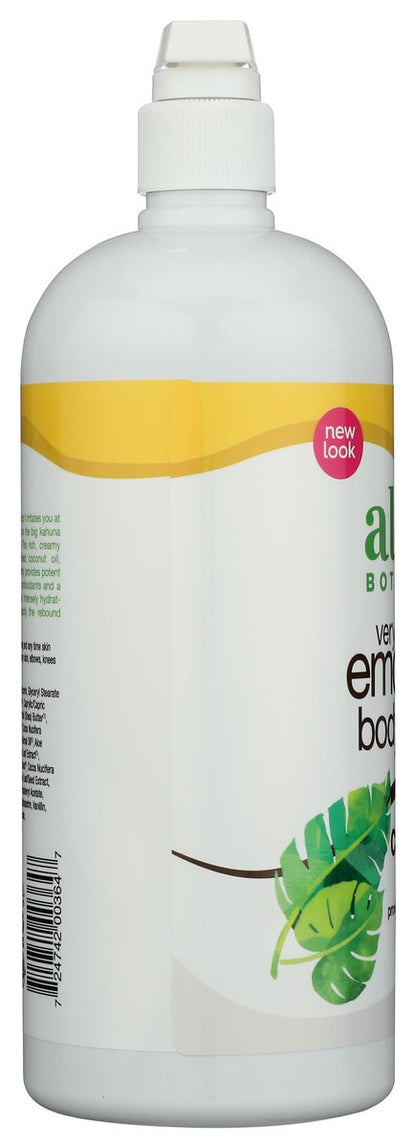 Alba Botanica Very Emollient Body Lotion, Coconut Rescue, 32 oz - Intense Moisturizer for Dry Skin