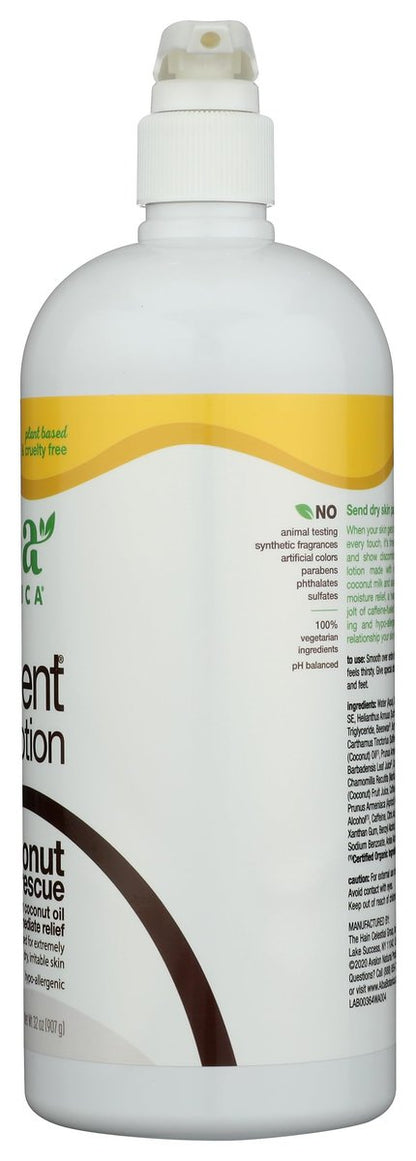 Alba Botanica Very Emollient Body Lotion, Coconut Rescue, 32 oz - Intense Moisturizer for Dry Skin