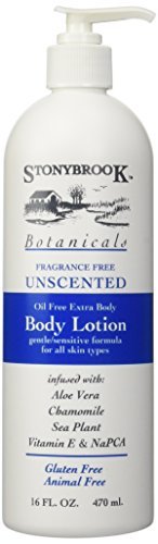 Stony Brook Unscented Body Lotion - 16 oz | Hypoallergenic Daily Moisturizer for Sensitive Skin Avelisse