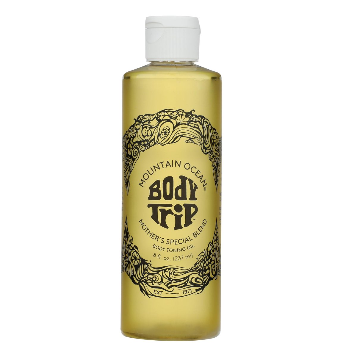 Mountain Ocean The Original Body Trip Mother's Special Blend Body Toning Oil - Deep Hydration, Helps Stretch Marks, with Almond & Coconut Oil, Cocoa Butter & Vitamin E, 8 oz Avelisse