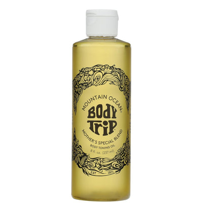 Mountain Ocean The Original Body Trip Mother's Special Blend Body Toning Oil - Deep Hydration, Helps Stretch Marks, with Almond & Coconut Oil, Cocoa Butter & Vitamin E, 8 oz Avelisse