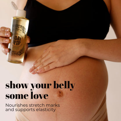 Mountain Ocean The Original Body Trip Mother's Special Blend Body Toning Oil - Deep Hydration, Helps Stretch Marks, with Almond & Coconut Oil, Cocoa Butter & Vitamin E, 8 oz Avelisse
