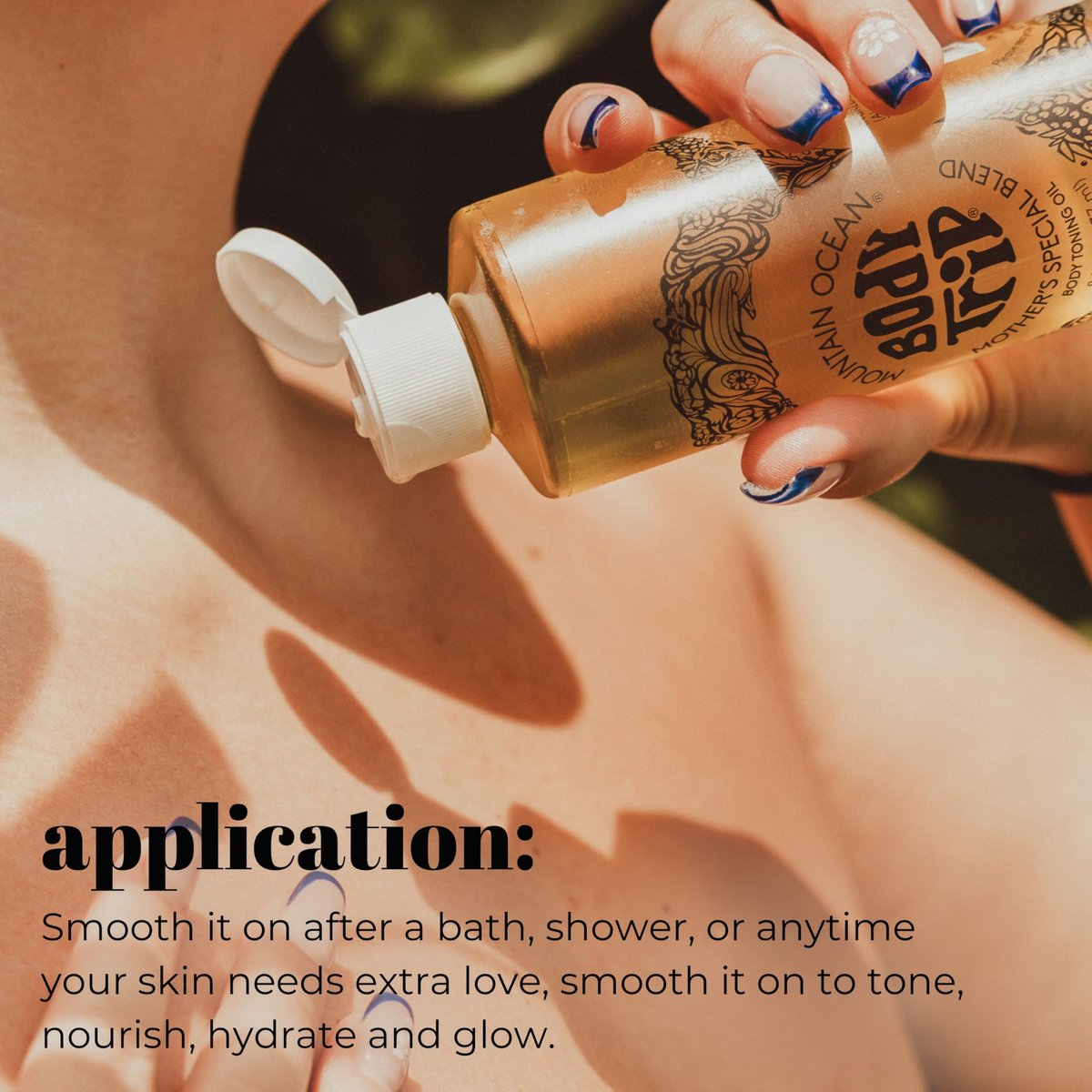 Mountain Ocean The Original Body Trip Mother's Special Blend Body Toning Oil - Deep Hydration, Helps Stretch Marks, with Almond & Coconut Oil, Cocoa Butter & Vitamin E, 8 oz Avelisse