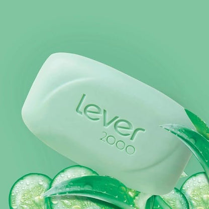 Lever 2000 Refreshing Body Soap and Facial Cleanser With Aloe & Cucumber, 3.75 Ounce (Pack of 8)