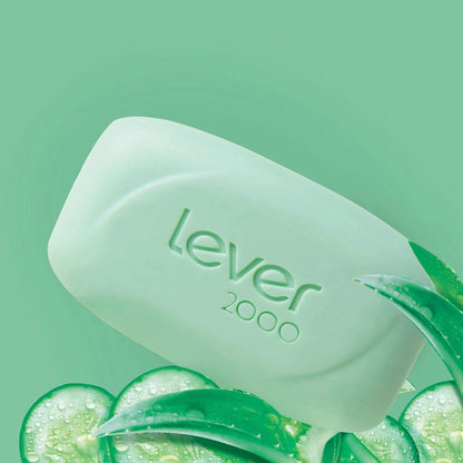 Lever 2000 Refreshing Body Soap and Facial Cleanser With Aloe & Cucumber, 3.75 Ounce (Pack of 8)