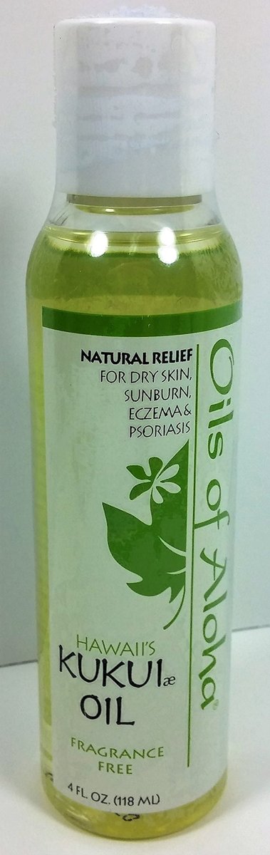 Oils of Aloha Hawaii Kukui Oil, No Fragrance, 4 Fl Oz - Pure Natural Moisturizer Avelisse