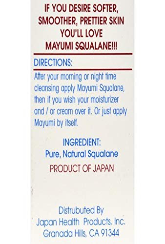 Mayumi Squalane Skin Oil - 2.17 fl oz - Pure Hydrating Facial Oil for All Skin Types Avelisse
