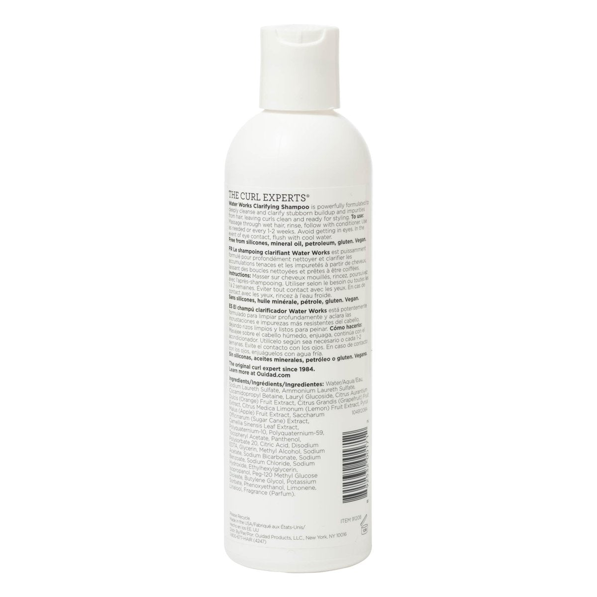 Ouidad Water Works Curly Hair Clarifying Shampoo - 8.5 oz - Removes Buildup & Maintains Natural Moisture for All Curl Types - görsel 3