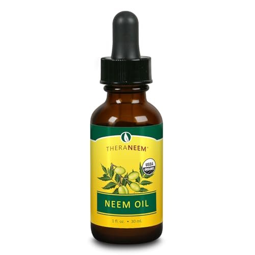TheraNeem Organic Neem Oil - 100% Pure Cold Pressed Neem Seed Oil for Skin, Hair, Nails & More - USDA Certified Organic - 1 fl oz Avelisse