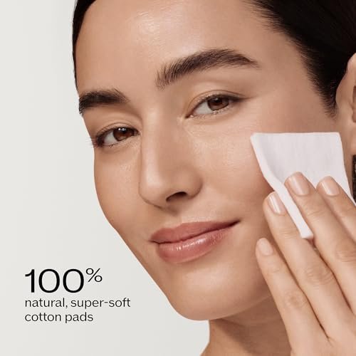 Shiseido Facial Cotton Pads - 165 Soft, 100% Natural Cotton Squares for Skincare Application & Makeup Removal Avelisse