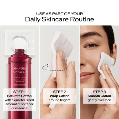 Shiseido Facial Cotton Pads - 165 Soft, 100% Natural Cotton Squares for Skincare Application & Makeup Removal Avelisse