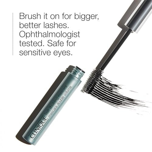 Clinique Lash Doubling Mascara – Lengthening & Defining Formula, Safe for Sensitive Eyes, Black, 0.27 fl oz Avelisse