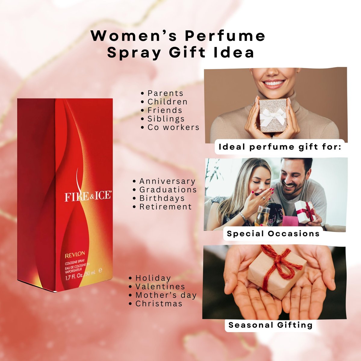 Revlon Fire & Ice Perfume for Women Eau de Cologne Spray, 1.7 fl oz Avelisse