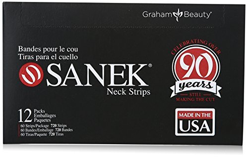 Graham Medical Sanek Display Neck Strips - 60 Count (Pack of 12) - Black Polyester Beauty Strips - görsel 2
