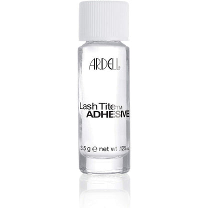 Ardell Lashtite Adhesive Bottle, Clear, 0.12 oz – Long-Lasting False Eyelash Glue with Silicone Formula