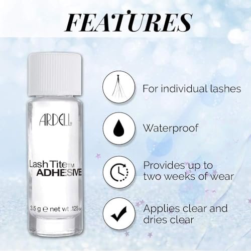Ardell Lashtite Adhesive Bottle, Clear, 0.12 oz – Long-Lasting False Eyelash Glue with Silicone Formula - görsel 14