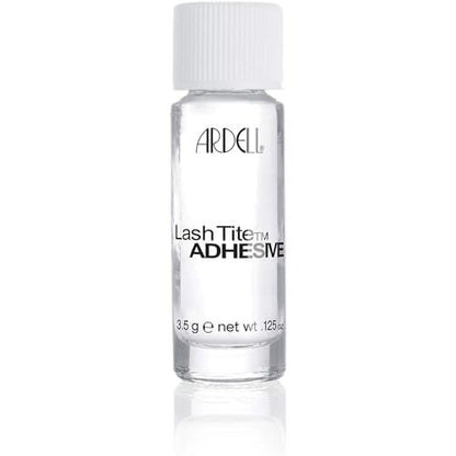 Ardell Lashtite Adhesive Bottle, Clear, 0.12 oz – Long-Lasting False Eyelash Glue with Silicone Formula