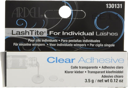 Ardell Lashtite Adhesive Bottle, Clear, 0.12 oz – Long-Lasting False Eyelash Glue with Silicone Formula