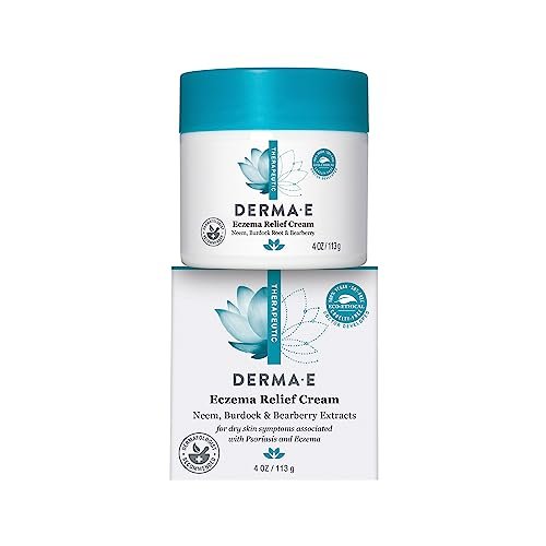 Derma E Eczema Relief Cream – All Natural Itch Relief – Soothing, Relieves Flaky, Scaly and Dry Skin - Antioxidant-Rich Topical Eczema and Psoriasis Cream, 4oz - görsel 2