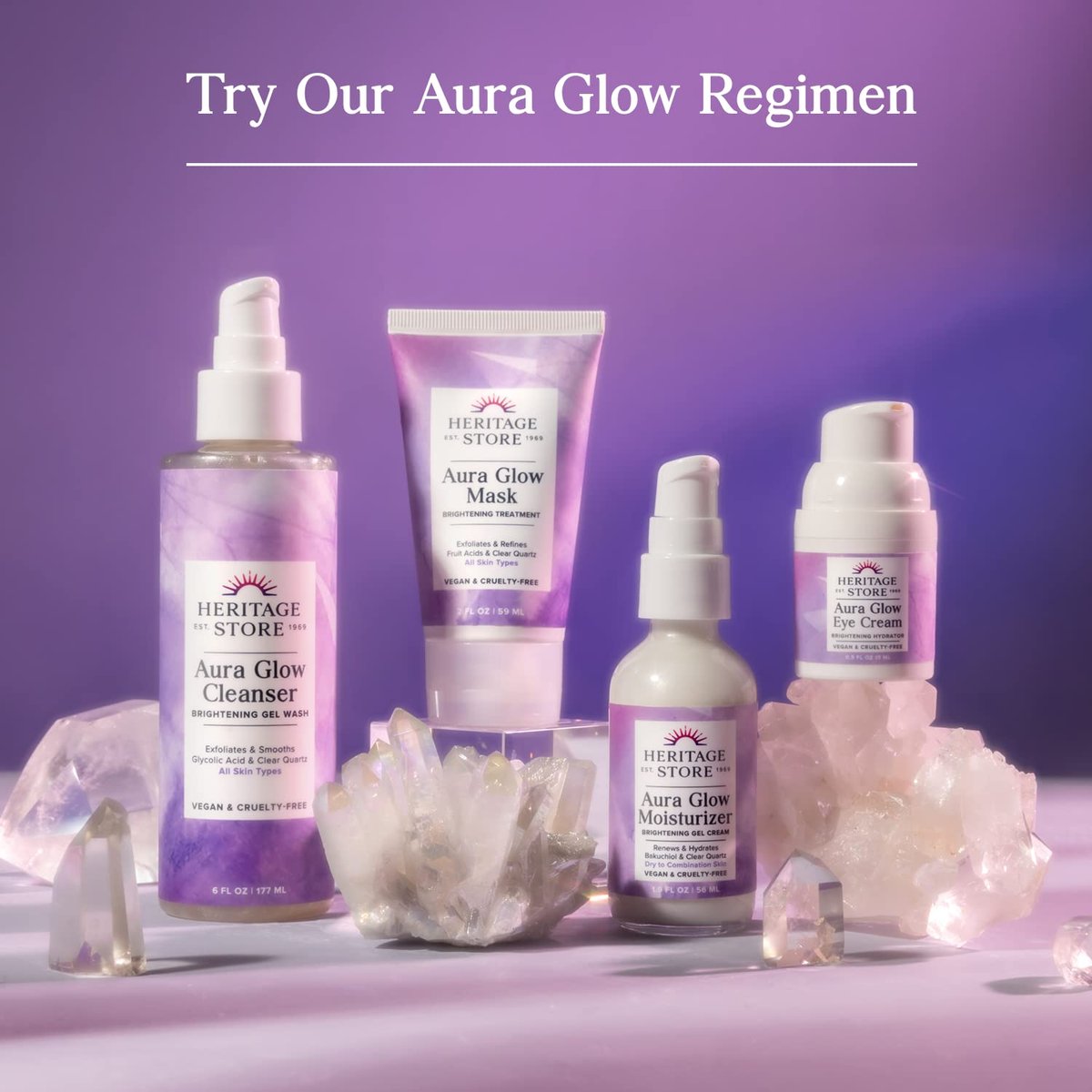 HERITAGE STORE Aura Glow Rose Body Oil – Luxurious Moisturizer for Dry Skin, Massage & Bath Oil, 8 oz Avelisse