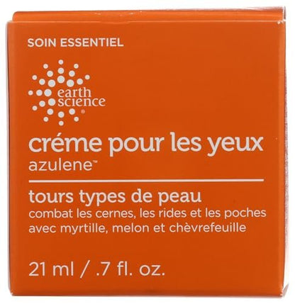 Earth Science Azulene Eye Creme - Deep Hydrating & Soothing Eye Treatment, 0.7 oz