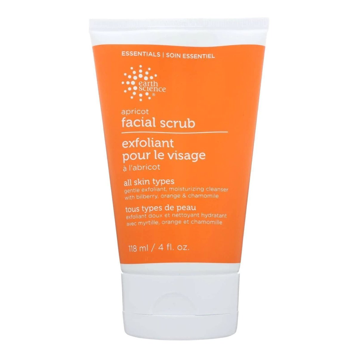 Earth Science Apricot Gentle Exfoliating Facial Scrub – 4 oz, for All Skin Types - görsel 1
