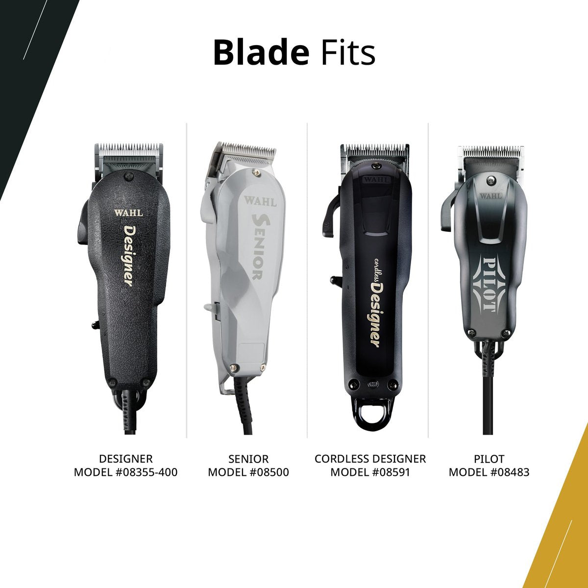 Wahl Professional 3-Hole Standard Clipper Blade, 1mm-3mm, Adjusto-Lock Replacement for Designer, Senior, Pilot, Nugget, Sterling 1 Plus, and Sterling 4 Clippers (Silver, 2 Piece Set) Avelisse