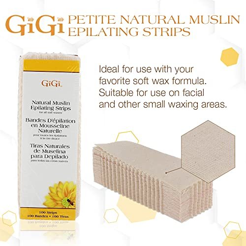 GiGi Waxing Strips for Hair Removal - Small Natural Muslin, 100 Epilating Strips - görsel 3
