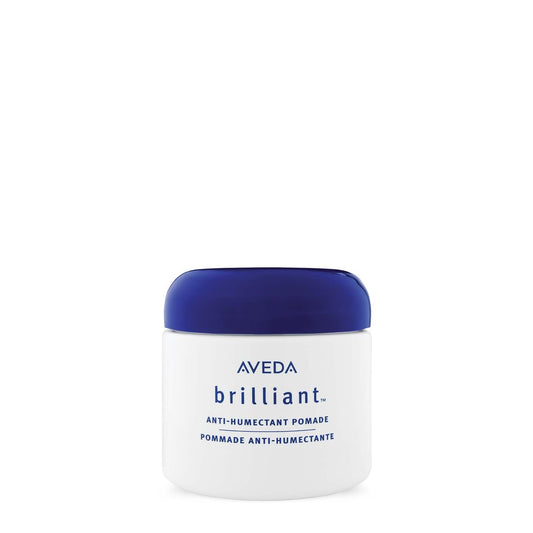 Aveda Brilliant Anti-Humectant Pomade – Frizz Control & Humidity Protection for Curly & Coily Hair, with Castor Oil & Rice Bran, 2.5 oz