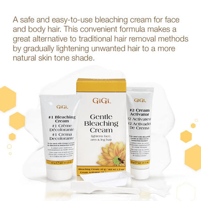 GiGi Gentle Bleaching Cream for Hair – Safe Facial & Body Hair Bleach, 1 oz Avelisse