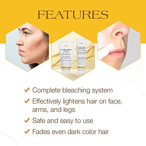 GiGi Gentle Bleaching Cream for Hair – Safe Facial & Body Hair Bleach, 1 oz Avelisse