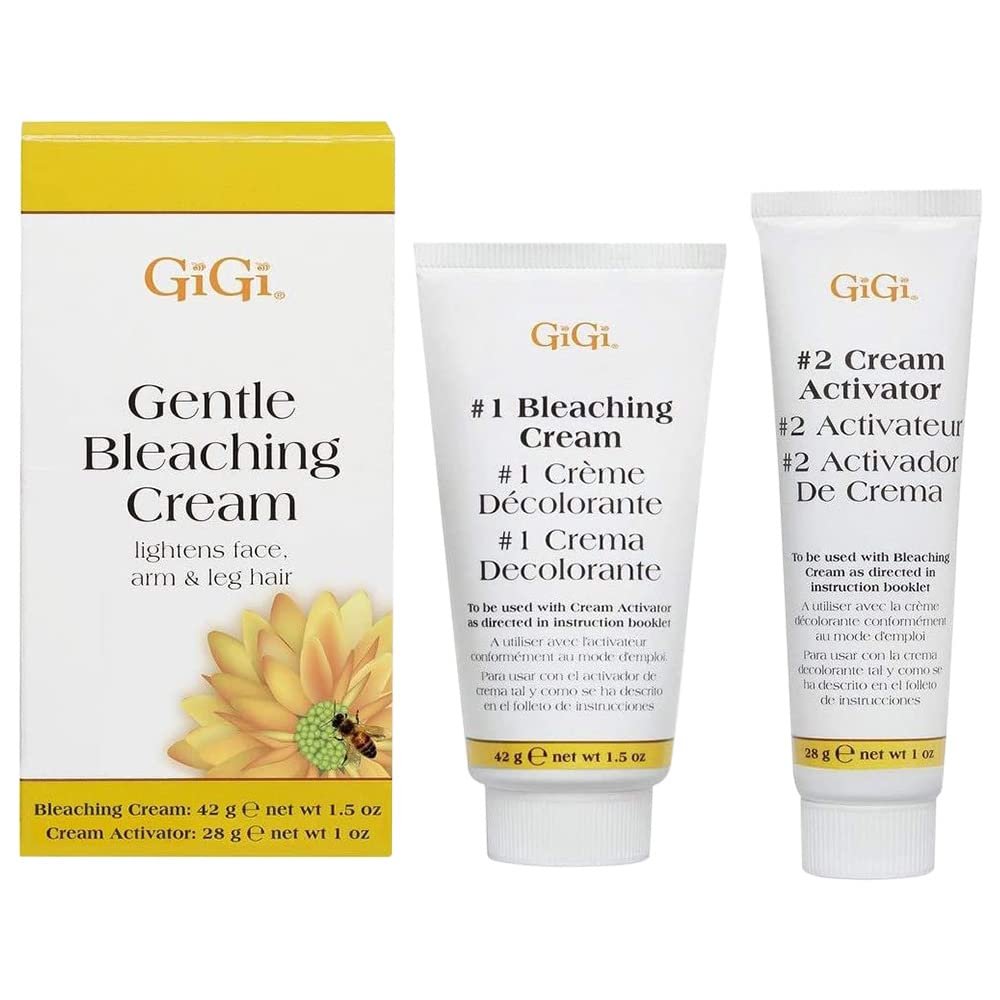 GiGi Gentle Bleaching Cream for Hair – Safe Facial & Body Hair Bleach, 1 oz Avelisse
