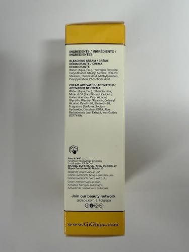 GiGi Gentle Bleaching Cream for Hair – Safe Facial & Body Hair Bleach, 1 oz Avelisse