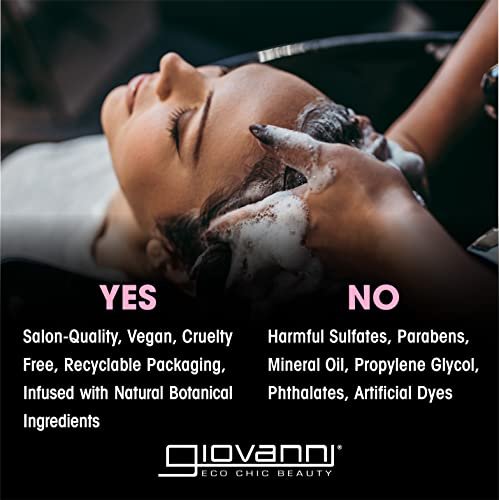 GIOVANNI Tea Tree Triple Treat Invigorating Shampoo - 33.8 oz (Liter) - Sulfate-Free, Paraben-Free for Dry Flaking Scalp Avelisse