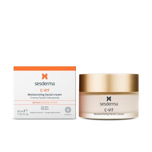 Sesderma C-VIT Moisturizing Facial Cream – Vitamin C Antioxidant Anti-Aging Cream for Revitalized, Youthful Skin (1.7 fl oz) Avelisse
