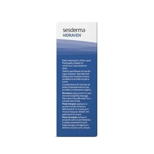Sesderma HIDRAVEN Foamy Soap-Free Cream Cleanser - Gentle Facial Wash for Sensitive Skin with Natural Plant Extracts, 10.2 fl oz Avelisse