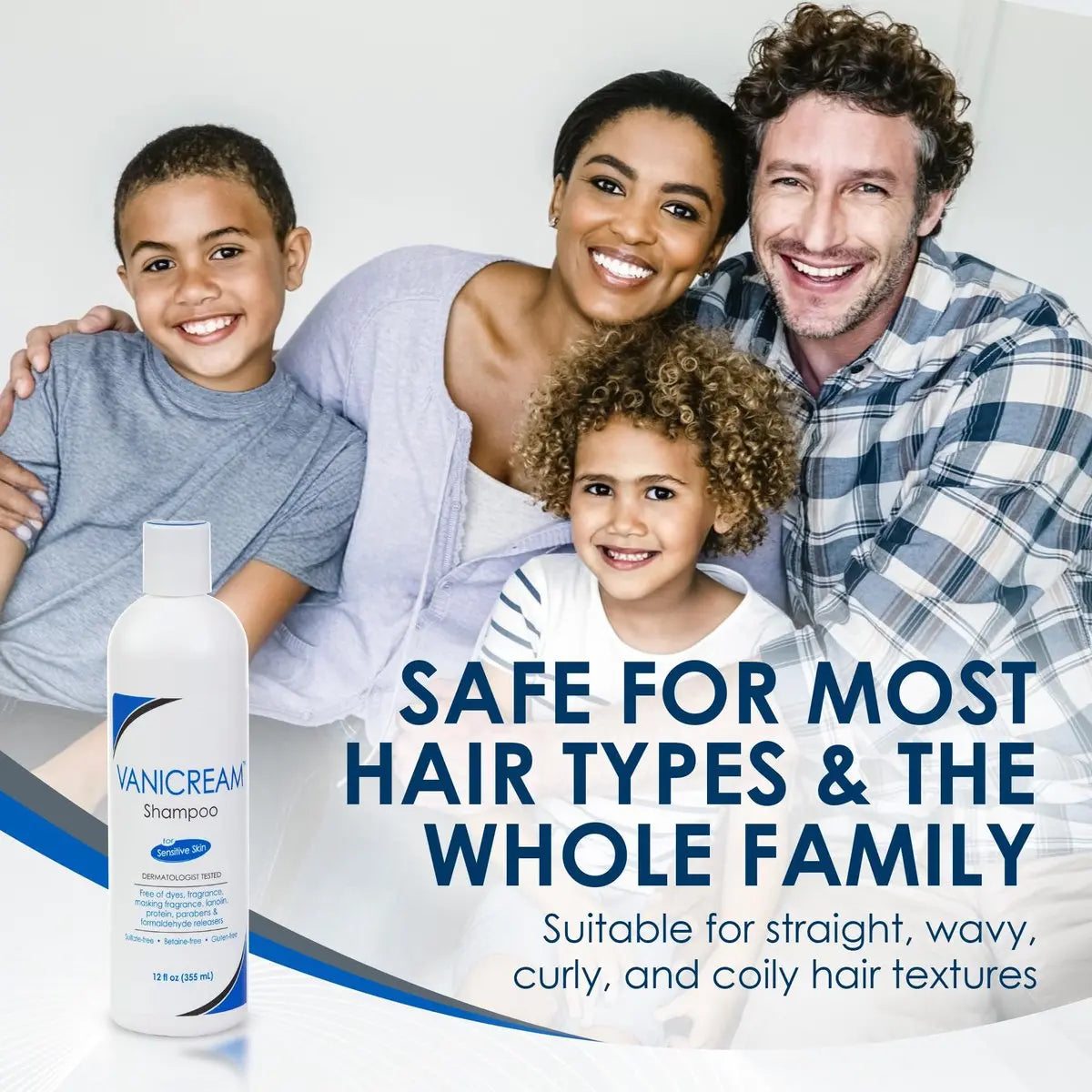 Vanicream Hair Shampoo 12 Oz – Gentle, Sulfate-Free Formula for Sensitive Scalps Avelisse