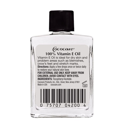 COCOCARE 100% Pure Vitamin E Oil - Moisturizing & Nourishing Skin and Hair Oil, 1 Fl Oz
