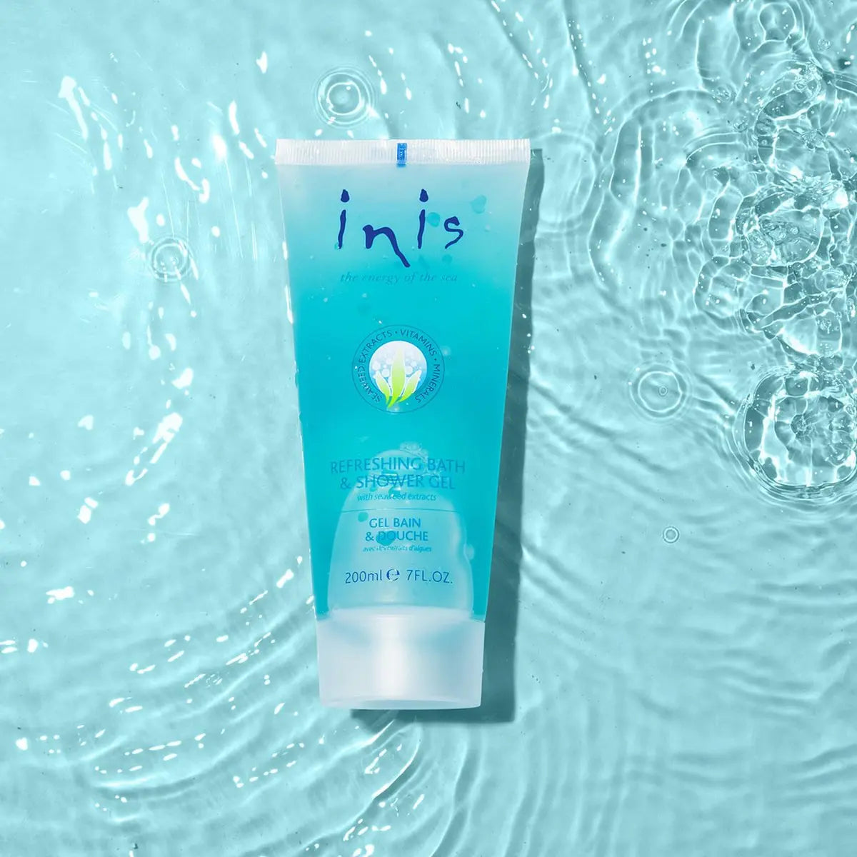 Inis the Energy of the Sea Refreshing Bath and Shower Gel - Sulfate Free Body Wash for Women and Men - Ocean Fresh Fragrance - 7 Fl Oz Avelisse