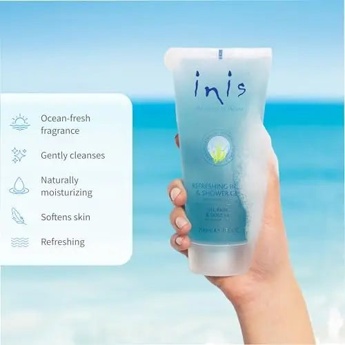 Inis the Energy of the Sea Refreshing Bath and Shower Gel - Sulfate Free Body Wash for Women and Men - Ocean Fresh Fragrance - 7 Fl Oz Avelisse