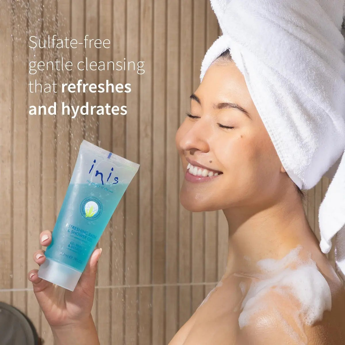Inis the Energy of the Sea Refreshing Bath and Shower Gel - Sulfate Free Body Wash for Women and Men - Ocean Fresh Fragrance - 7 Fl Oz Avelisse