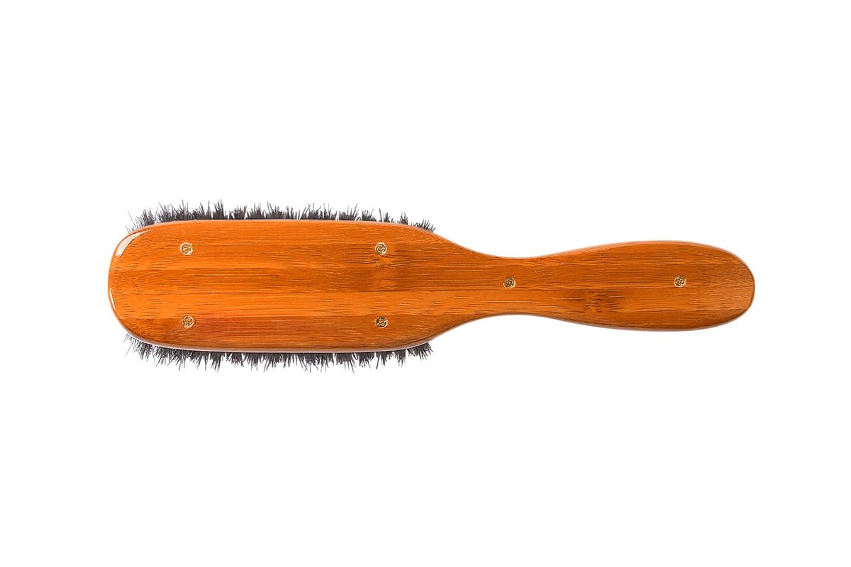 Bass Brushes Semi Oval Boar Bristle Hair Brush - Gentle Detangling & Shine Enhancing, 1 Count Avelisse